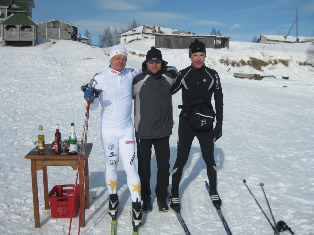 На финише Карельской лыжной недели 2013 года.