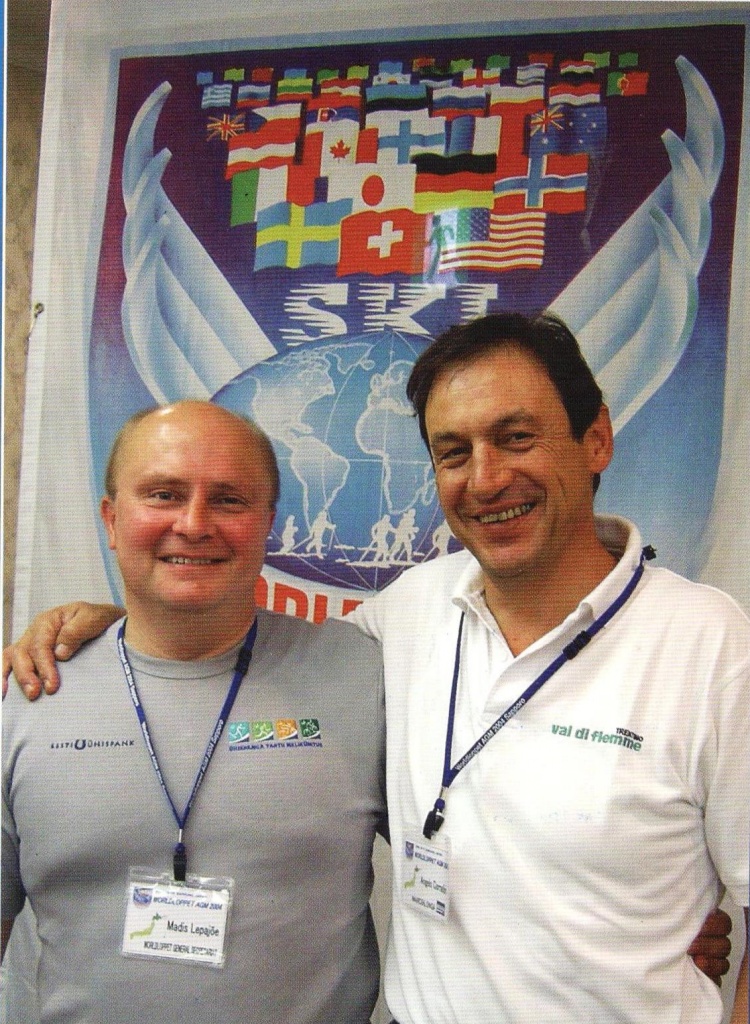 Два генеральных секретаря Worldloppet: Мадис Липаё (1998 - 2004 гг., слева) и Анжело Коррадини (2004 - 2016 гг., справа).