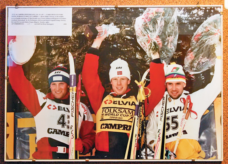 Победитель и призёры этапа Кубка мира 1990 года, прошедшего в Кампре, норвежцы Вегард Ульванг и Бьорн Дали, а также швед Торгни Могрен.