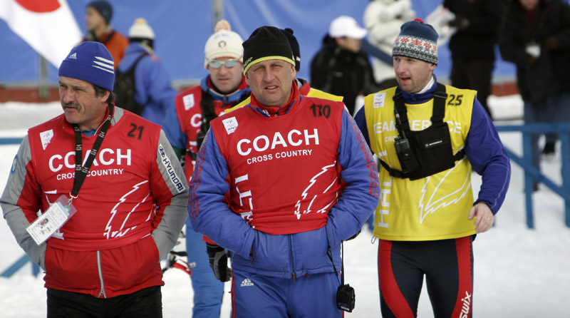 Юрий Бородавко перед женской эстафетой на чемпионате мира в Саппоро. Фото: И.Исаев