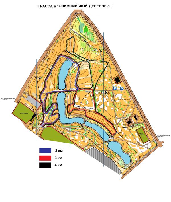 Парк олимпийской деревни карта