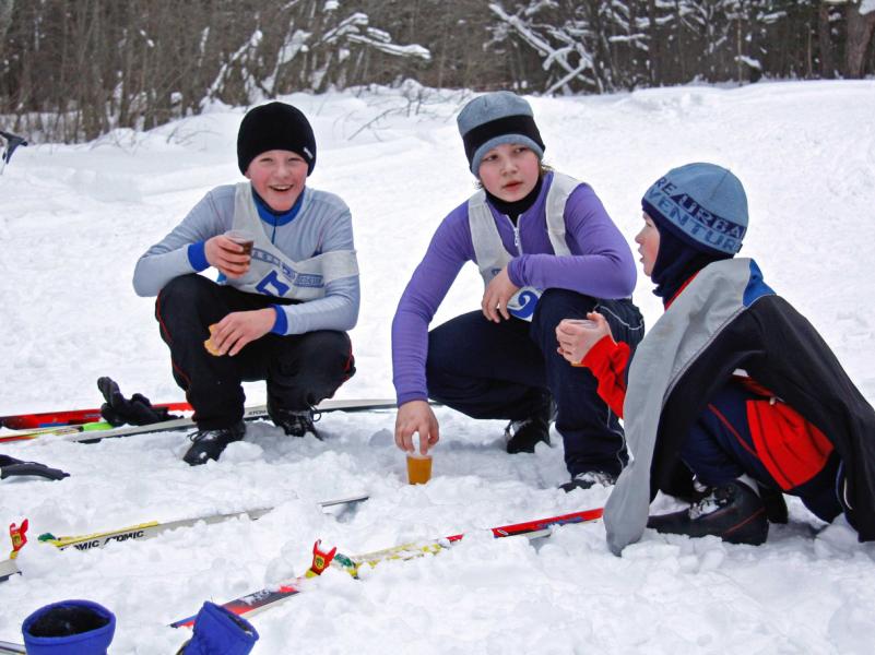 После гонки. Лыжня России-2010, Кадуй Вологодской области