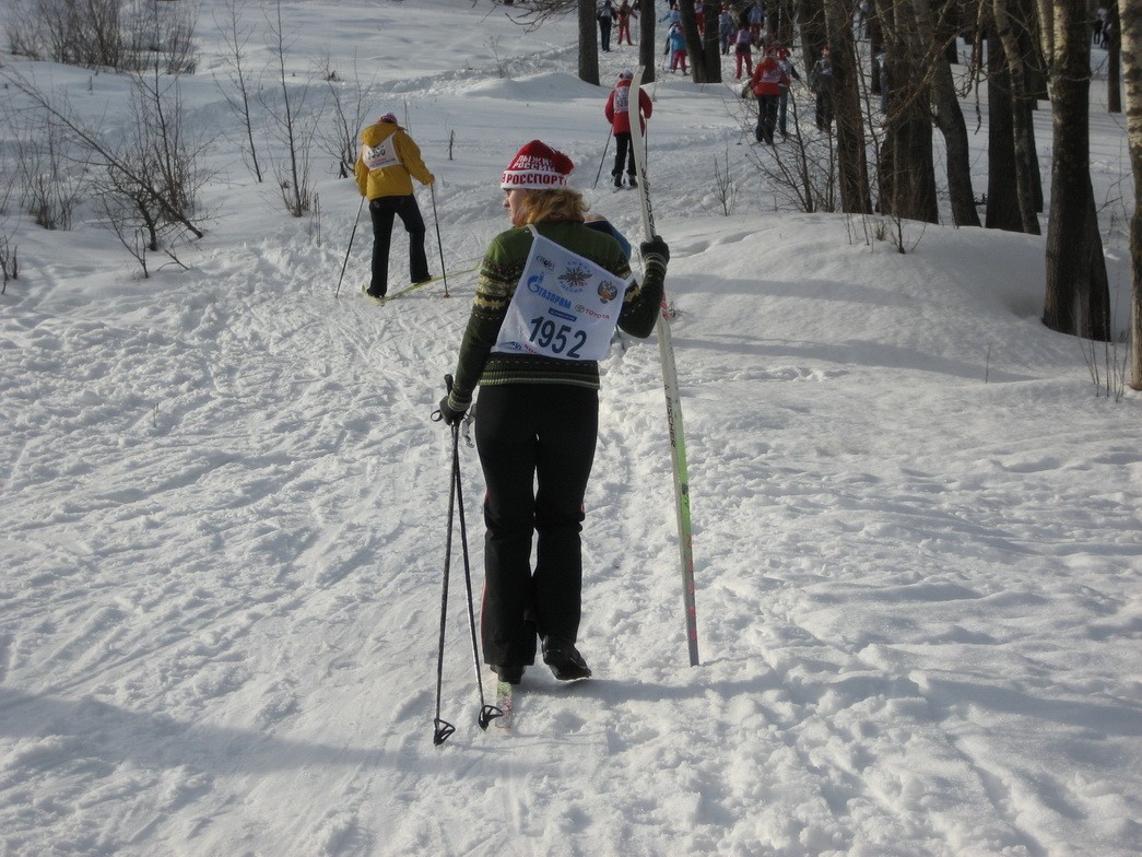 Приняла решение, штурмовать подъем! Лыжня России