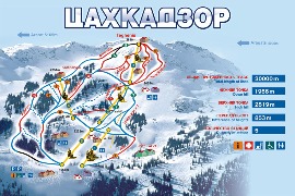 Карта склонов Цахкадзор