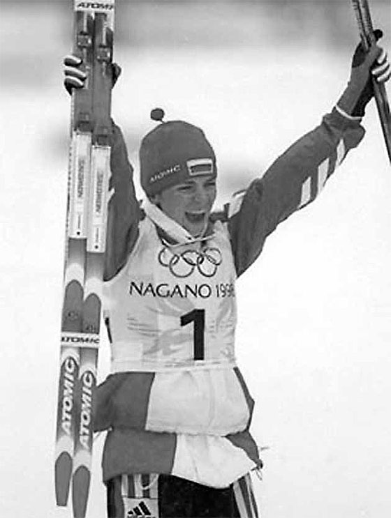 Лариса Лазутина в 2002 Солт Лейк