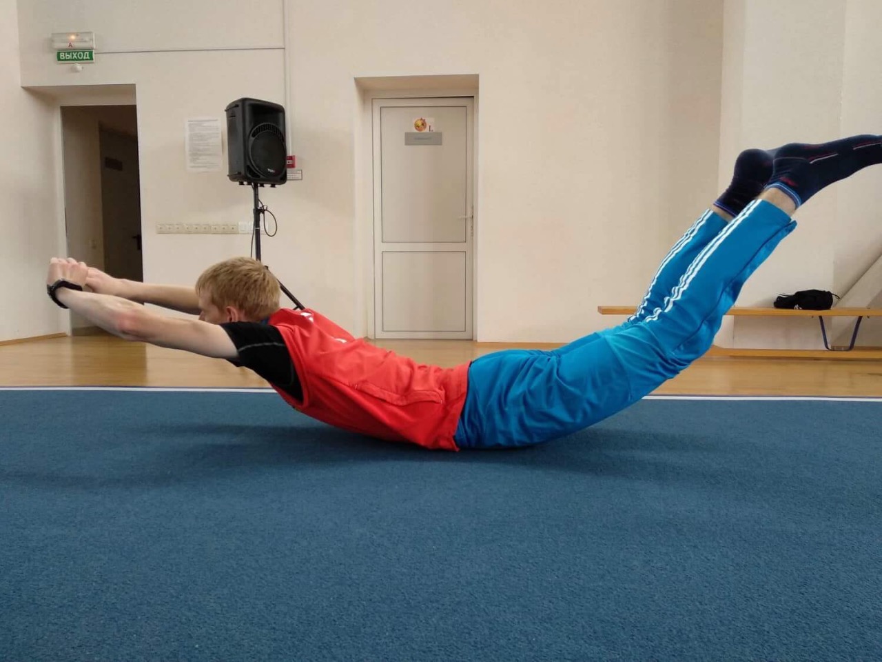 Евгений Климов на разминке