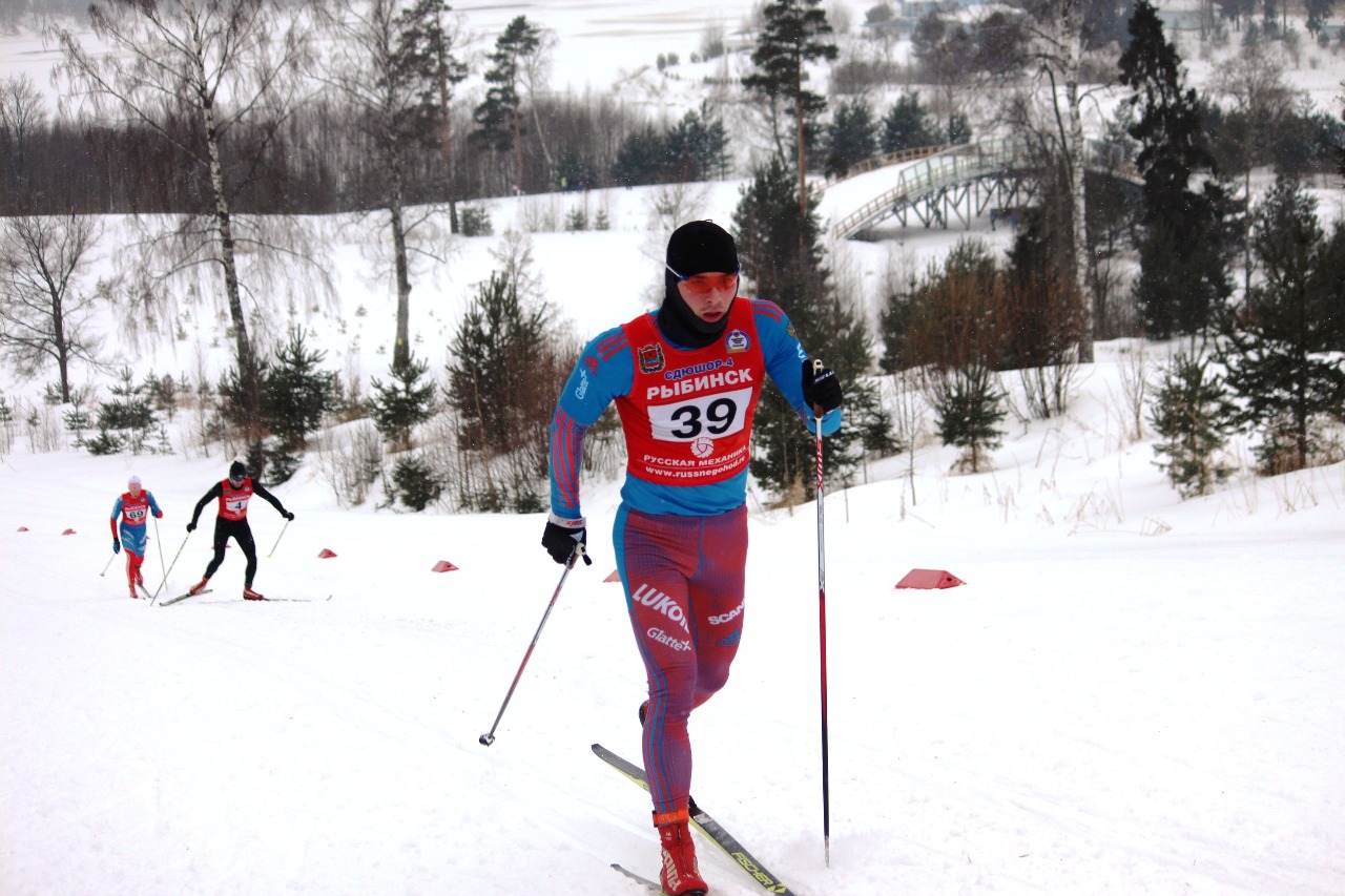 На первом подъеме Роман Канарейкин.