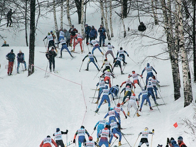 Лыжные гонки 2005. Лыжный стадион Красногорск. Красногорск 2005. Отечественные лыжники