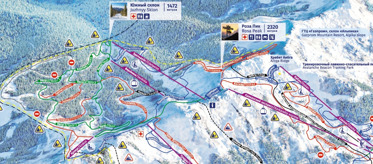 Карта канатных дорог