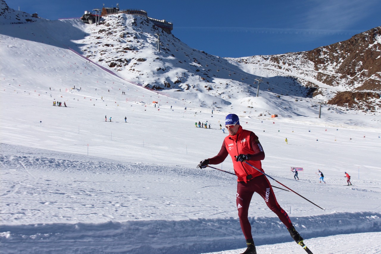 Сергей Устюгов на коньковой тренировке.
