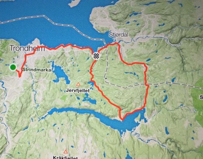 Маршрут Э. Оттесена и Я. Скиллингстада