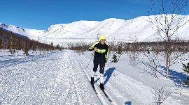 март 2025г., Мурманская обл., Кировск, дальний участок, трасс Тирвас, в долине оз. М.Вудьявр
