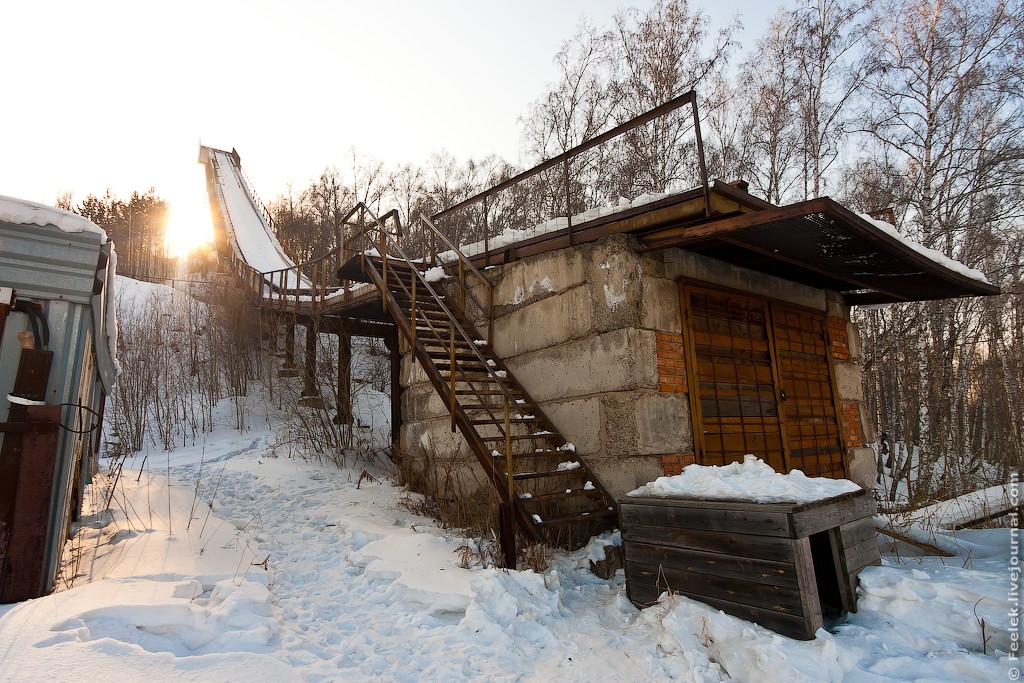 Трамплин на Николаевской сопке незадолго до демонтажа 