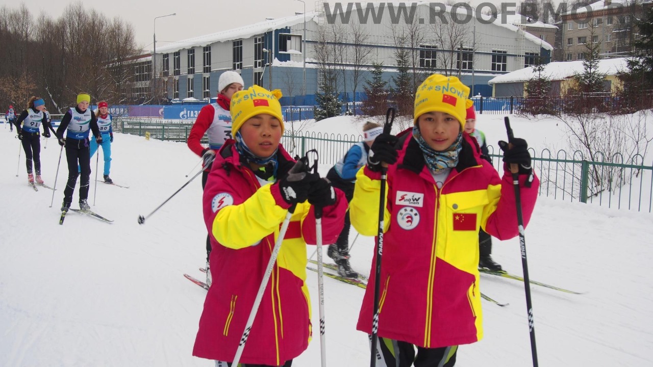 Юные китайские биатлонисты.