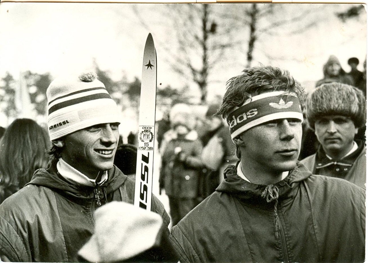 Андрей Дундуков и Василий Савин; Кубок мира в Кавголово, 1987 г.