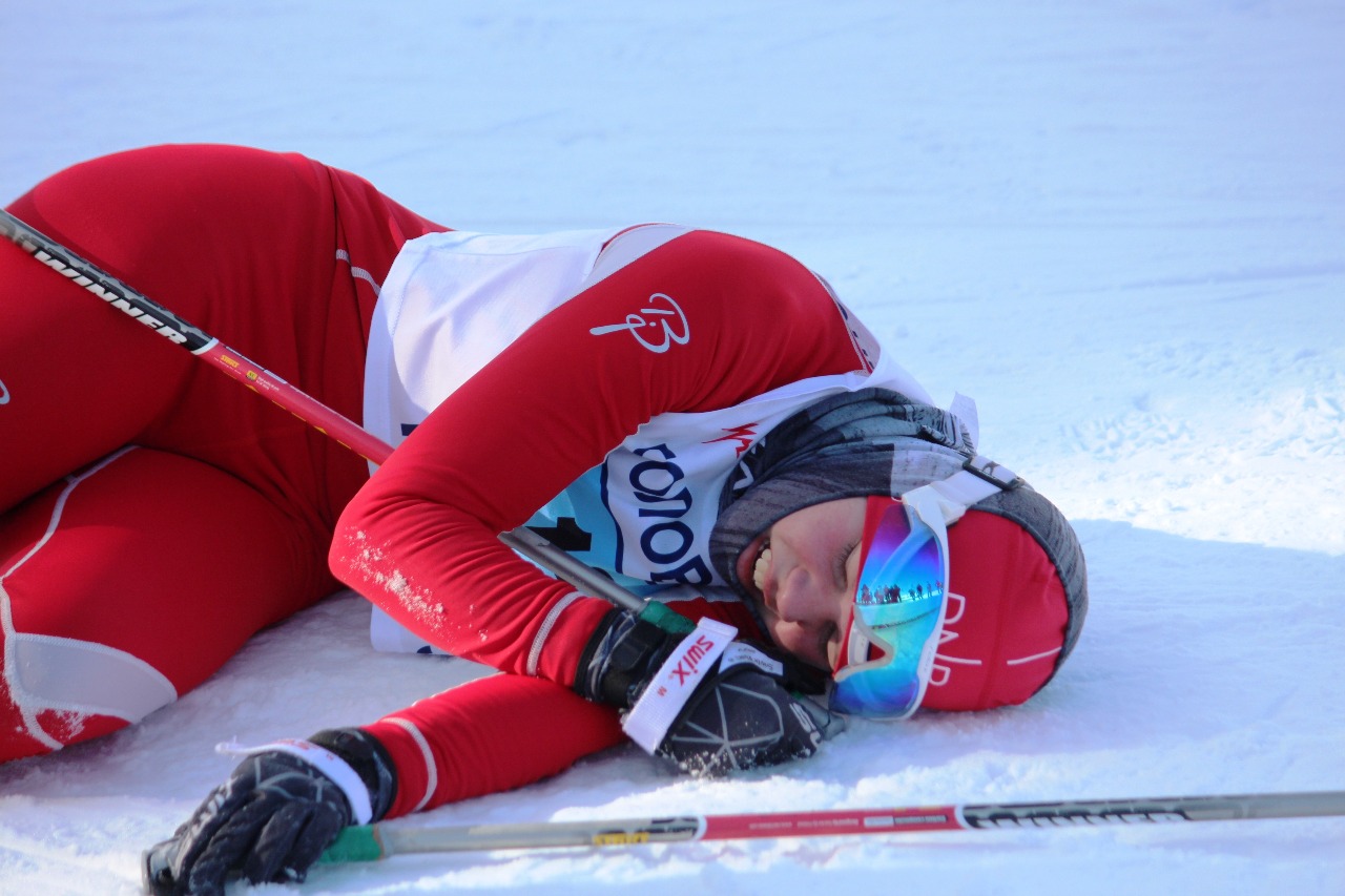 Евгения Баранова все силы оставила на трассе.