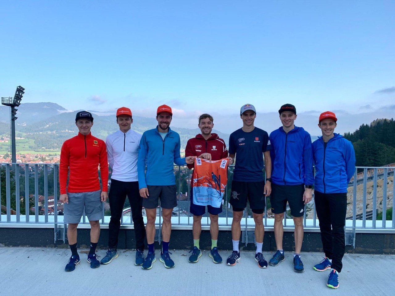 Oberstdorf2021 М. Файсст, Ю. Шмид, Й. Ридцек, Ф. Риссле, В. Гайгер, Т. Вебер, Э. Френцель