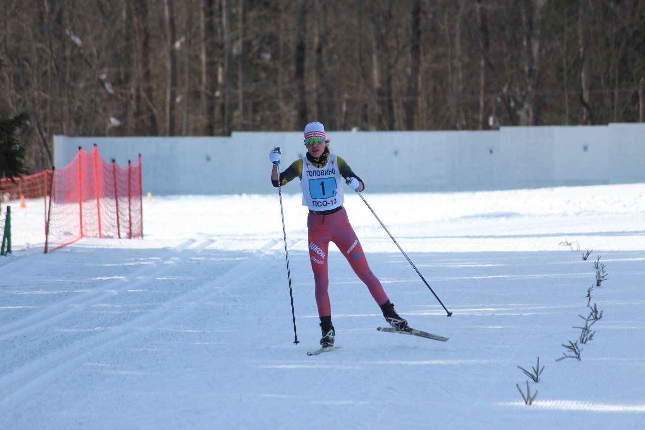 Валерия Абражеева на финише.