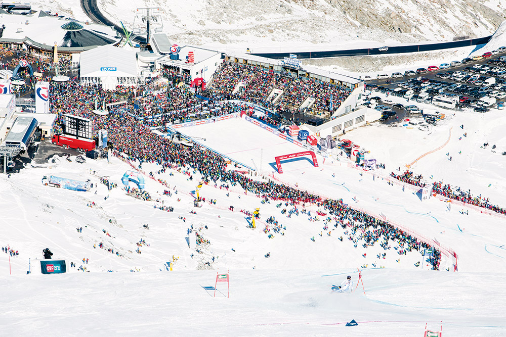 Так обычно выглядела финишная зона в Зельдене