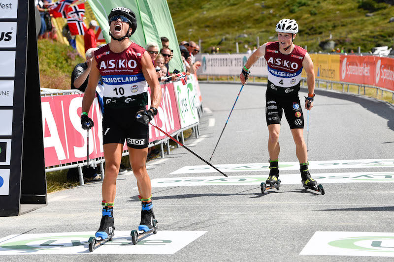 Гауте Кволе и Йенс Бурман на финише