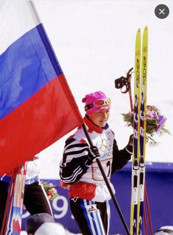 Те самые лыжи. Правда, сама фотография - из Нагано-1998, но лыжи - те самые. 