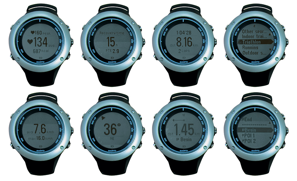 Типичные показания дисплея SUUNTO Ambit 2(s).