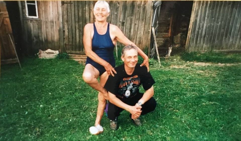 Алевтина Колчина с сыном Федором в конце 90-х гг.