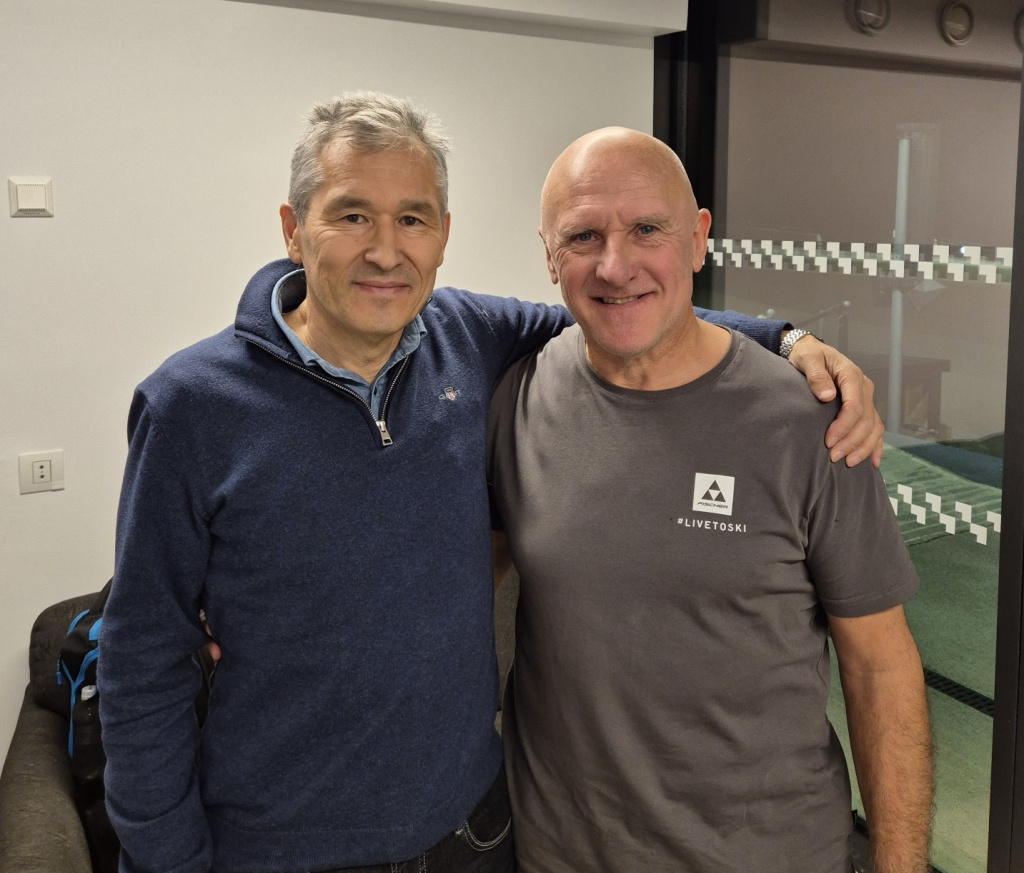 Тауф Хамитов с норвежцем Терье Лангли - олимпийским чемпионом 1992 года в эстафете, трёхкратным чемпионом мира. 