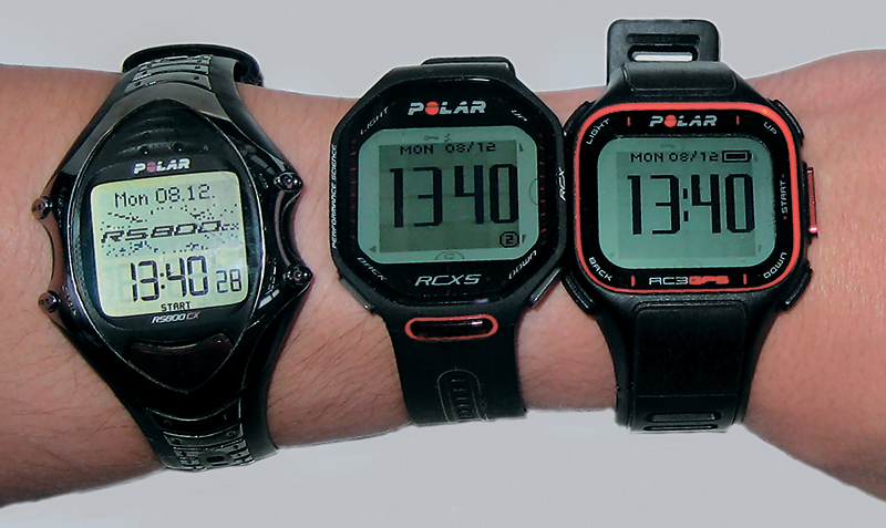 Polar 800CX, RCX5 и RC3 GPS на руке автора.Сергей. 