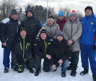 В.В.Железнов (стоит в середине) с воспитанниками и коллегами. Красногорск 2019 г. 