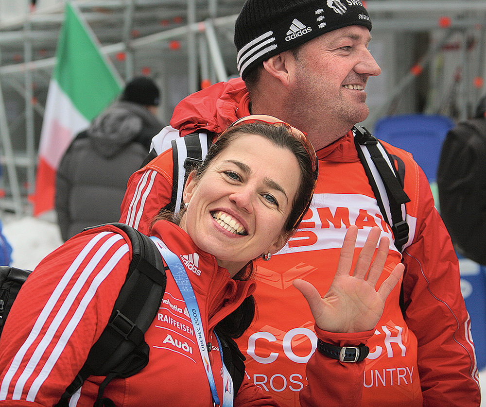 Изабель Кнауте и Маркус Крамер в Либереце на чемпионате мира 2009 года. Ещё не российские тренеры. Пройдёт всего год, и обоих этих людей с Россией свяжут крепкие партнерские отношения. 