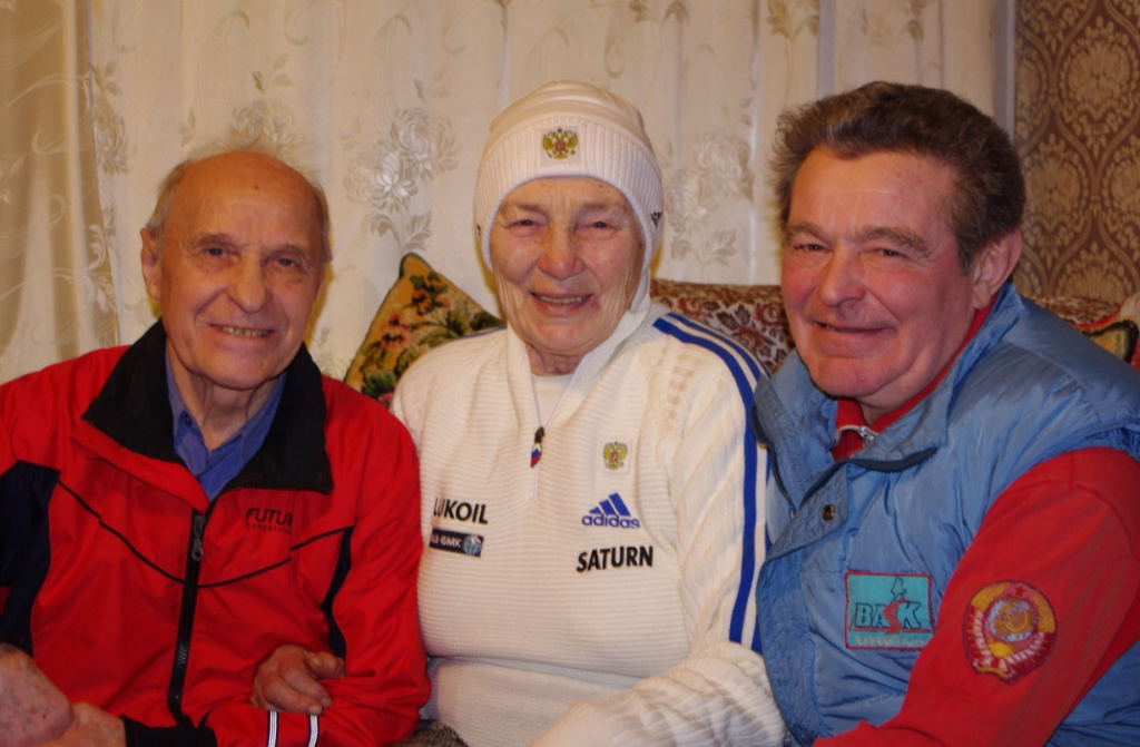 Ülle Kübarsepp/ Valgamaalane Олимпийские чемпионы-динамовцы: Павел Колчин, Алевтина Колчина, Вячеслав Веденин.