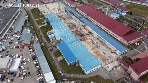 Fischer Расчищена площадка под строительство нового корпуса лыжного цеха.