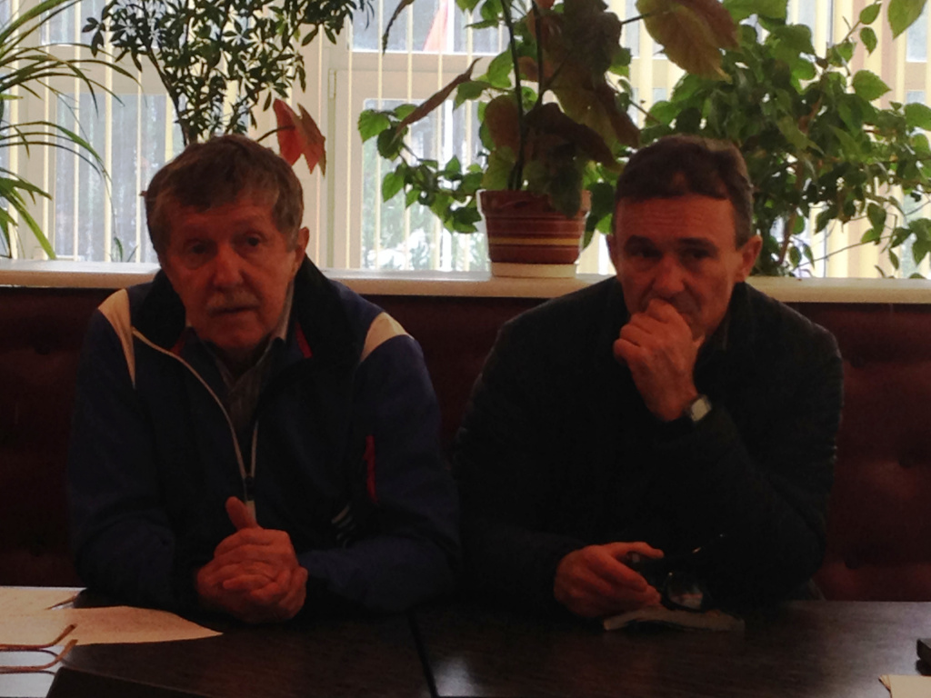 Сергей Александрович Суслов, занимающийся подготовкой трассы в Алёшкино, и Сергей Борисович Кондратков, поддерживающий трассы в Красногорске
