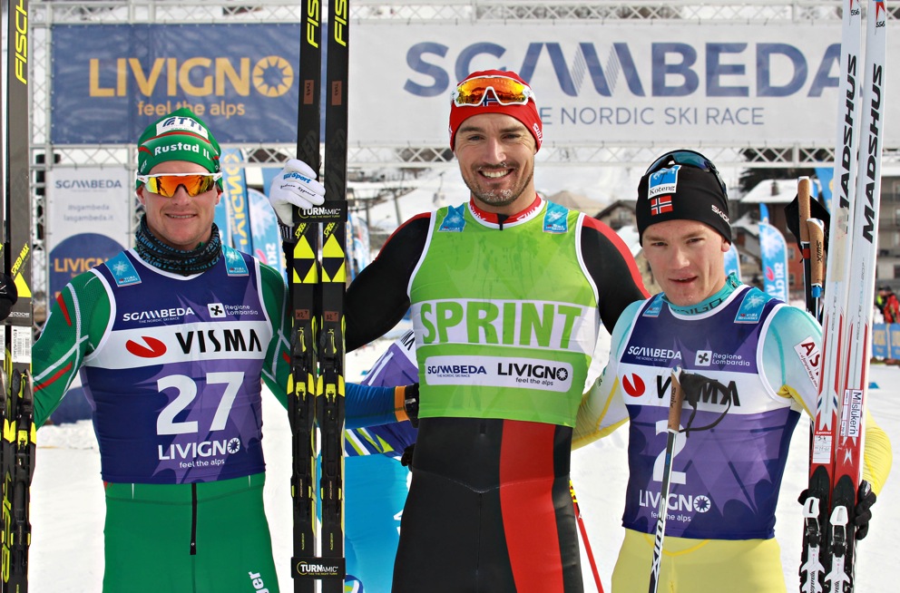 Livigno Тройка призеров: Торгейр Тюгесен, Андреас Нюгорд и Стиан Хёльгорд