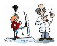 Из архива редакции - Доктор, что с моими лыжами? - Барышня, это «подлип». У меня есть для вас замечательное средство – вот эта мазь из фиолетовой баночки. Гарантирую 100-процентное «выздоровление».