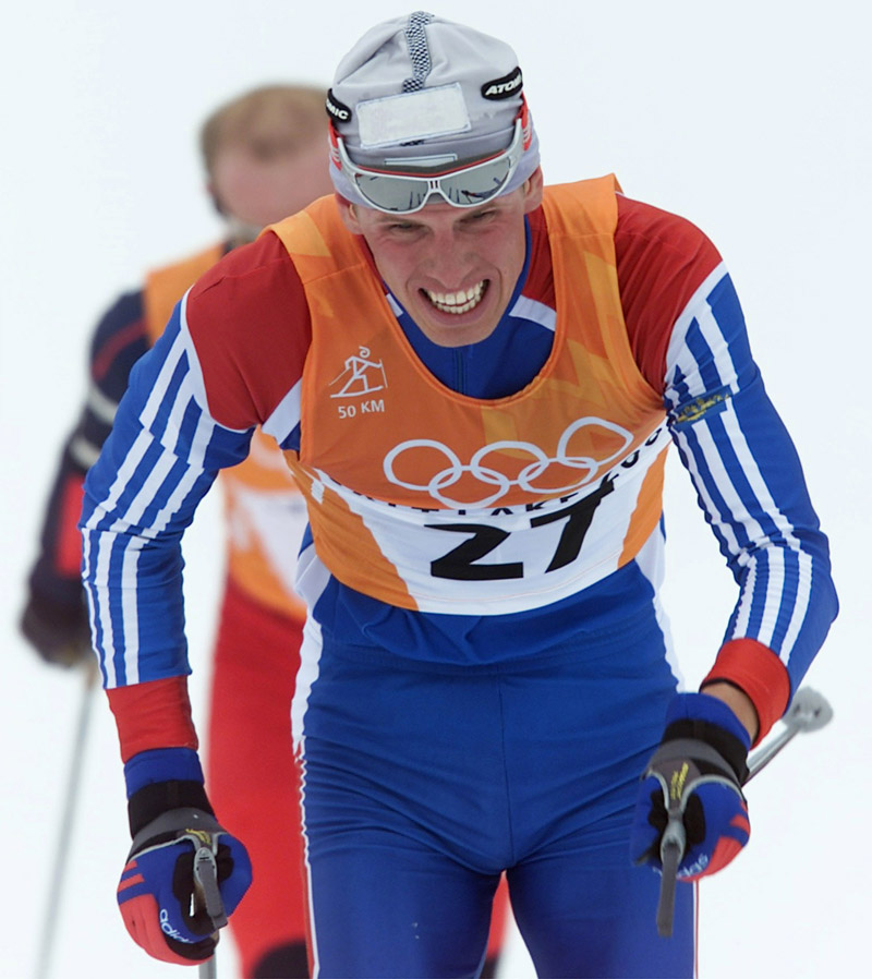 Михаил Иванов на дистанции олимпийского «полтинника» в Солт-Лейк-Сити в 2002 году. Фото: Reuters