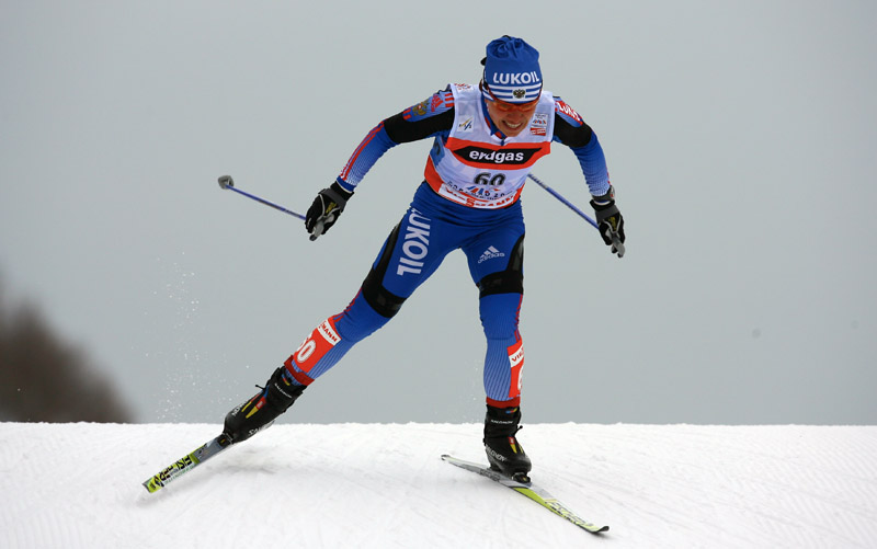 Лыжи. Евгения Медведева на трассе 10-километровой гонки свободным стилем на чемпионате мира в Саппоро. Фото Fischer.